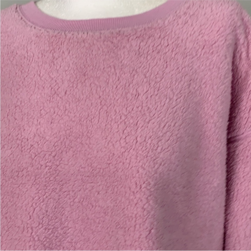 Splendid Rose Pink Ashley Cropped Teddy Sweatshirt! EUC - Picture 3 of 10